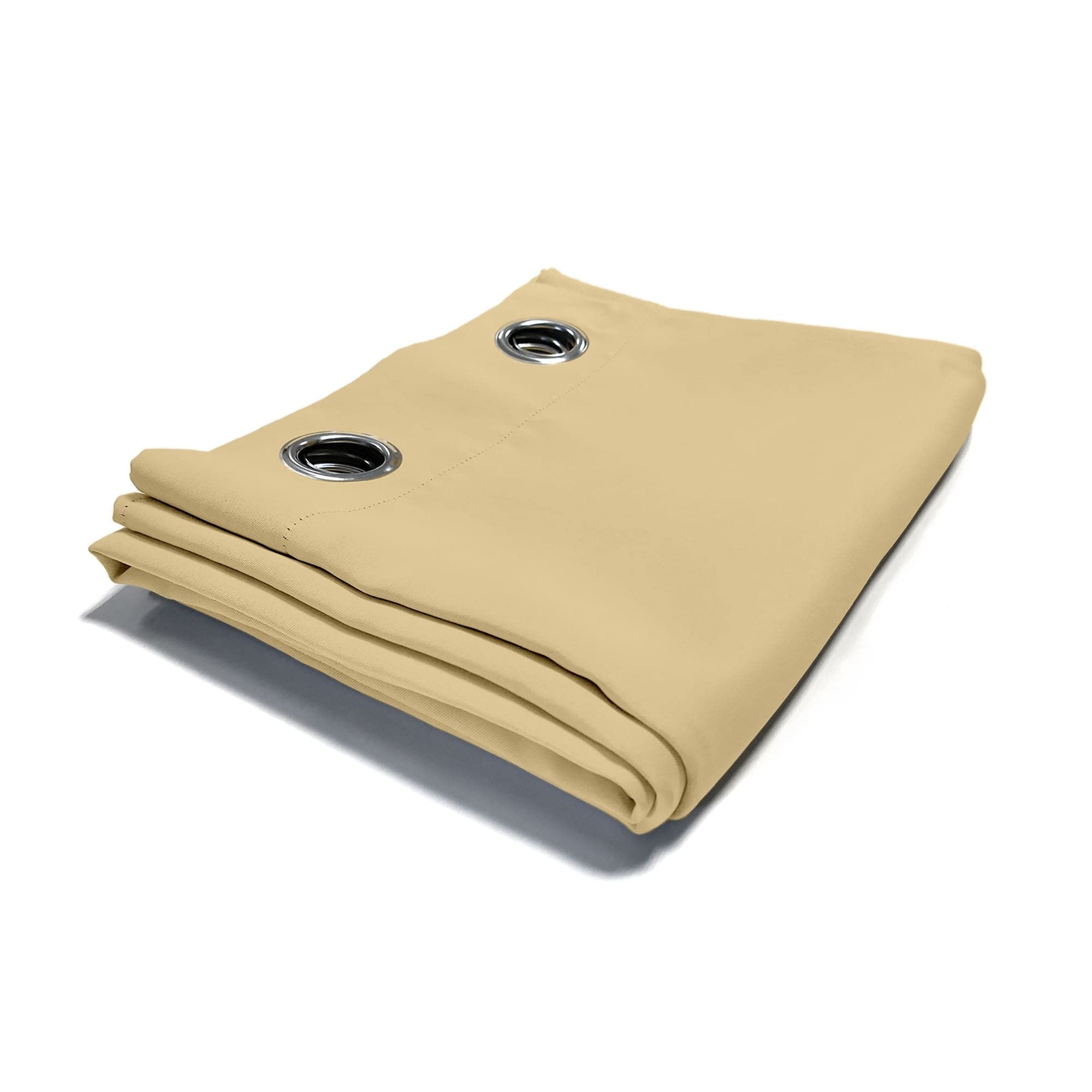 Victoria M. Aurora Verdunkelungsvorhang Blickdicht, Thermovorhang, Ösenvorhang, Schallschutz Vorhang 140 x 245cm, Creme, 2er Pack