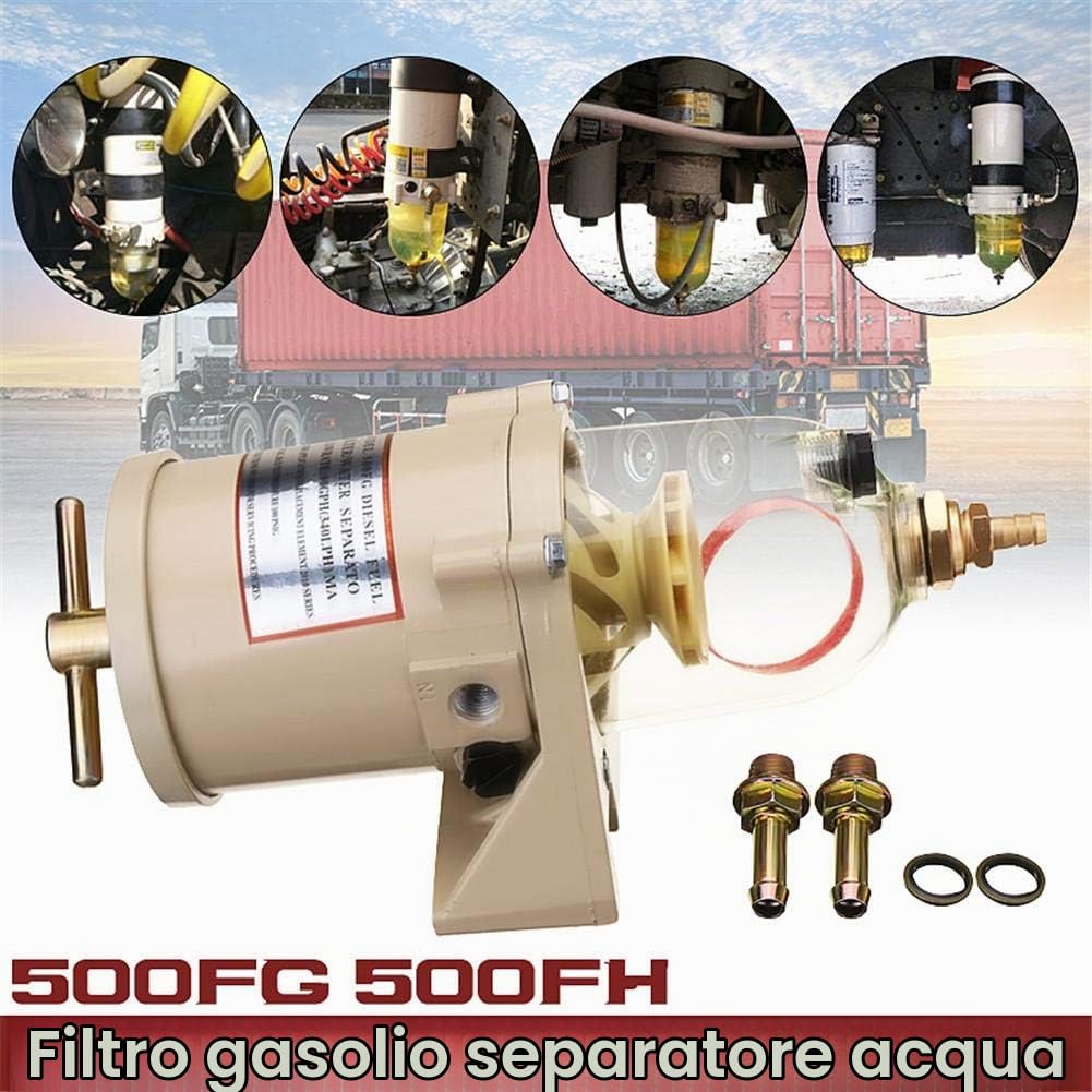 Filtro del Carburante Separatore/Filtro Olio Acqua per Racor 500FH 500FG Diesel