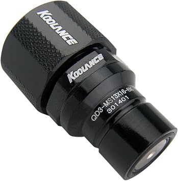 QD3-MS13X16-BK QD3 Male Quick Disconnect No-Spill Coupling, Compression for 13mm x 16mm 1/2in x 5/8in *Black*