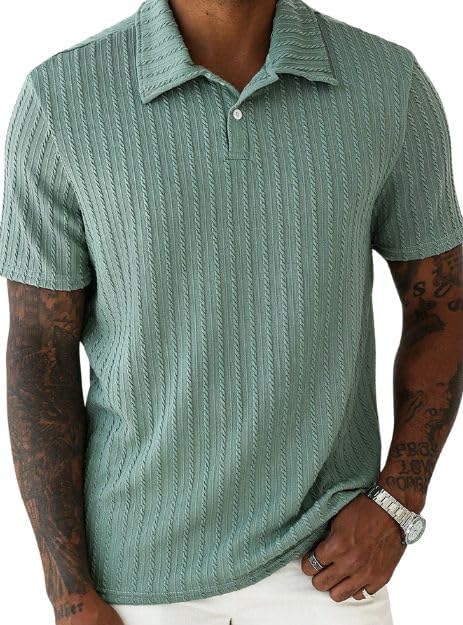 Image of Leriya Fashion Branded Polycotton Tshirt For Man | Men's Summer Textured Polo T-Shirt | Stylish Half Sleeve Collared Tee | Soft Breathable Knit Fabric | Regular Fit Casual Polo for Office, Travel & Everyday Wear