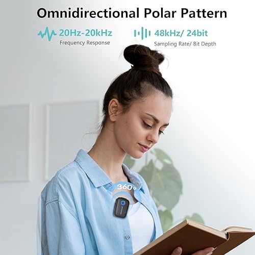 Miniatura 3 de Saramonic Blink500 PRO B8 - Sistema de micrófono inalámbrico de 4 canales, solapa inalámbrica de 2.4G, 4 transmisores y un receptor para cámara