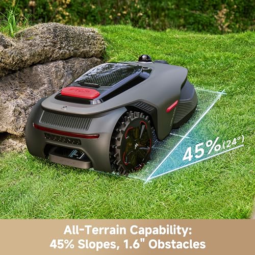 Image of MOVA LiDAX Ultra 1000 Robot Lawn Mower Wire Free for 1 /4 Acre, RTK-Free+360 3D LiDAR+AI Vision Auto Mapping, Zero-Edge Cutting, Cutting Height 1.2 inch-3.9 inch, 45% Slope, Up to 150 Managed Zones Dual Maps