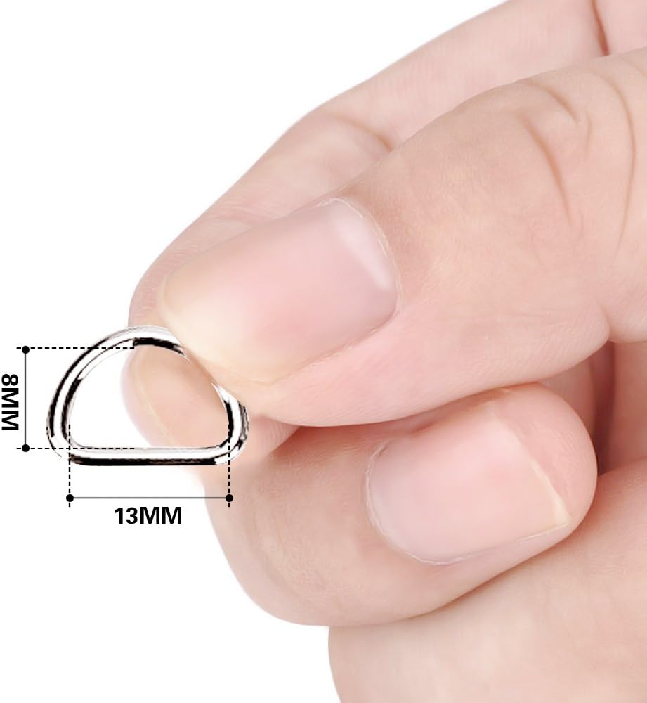 eBoot 100 Pack Metal D Ring, 1/2 Inch - Image 2