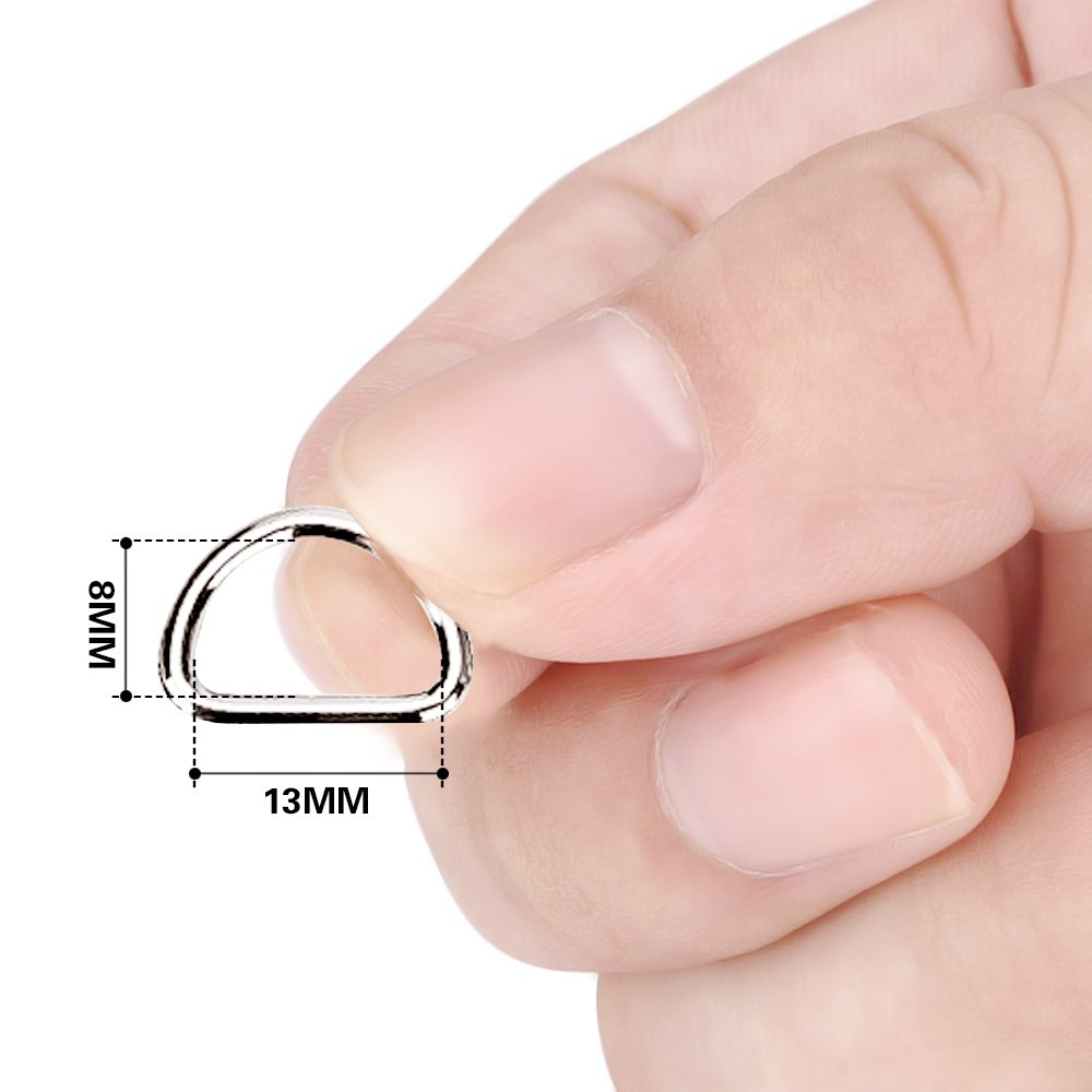 eBoot 100 Pack Metal D Ring, 1/2 Inch - Image 2