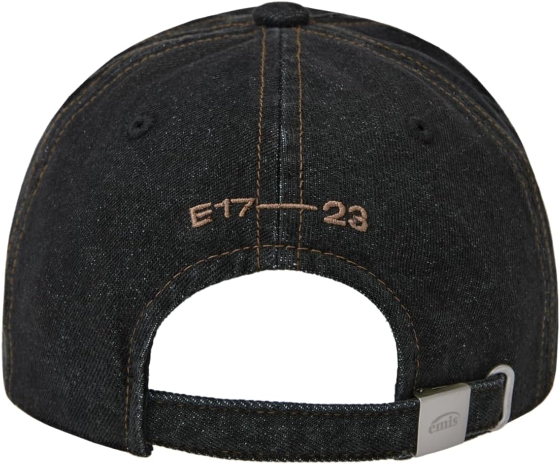 Washed Denim Baseball Cap Logo Adjustable Unisex Casual Streetwear Hat