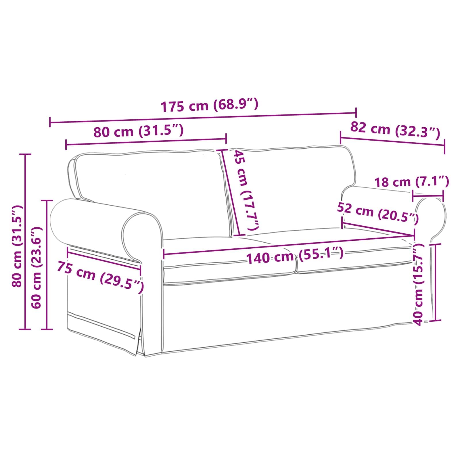 vidaXL Divano Grigio Scuro 175 x 82 x 80 cm Tessuto, Divano Moderno, Design Ergonomico, Arredo Sezionale, Soggiorno Confortevole, Poltrona Contemporanea