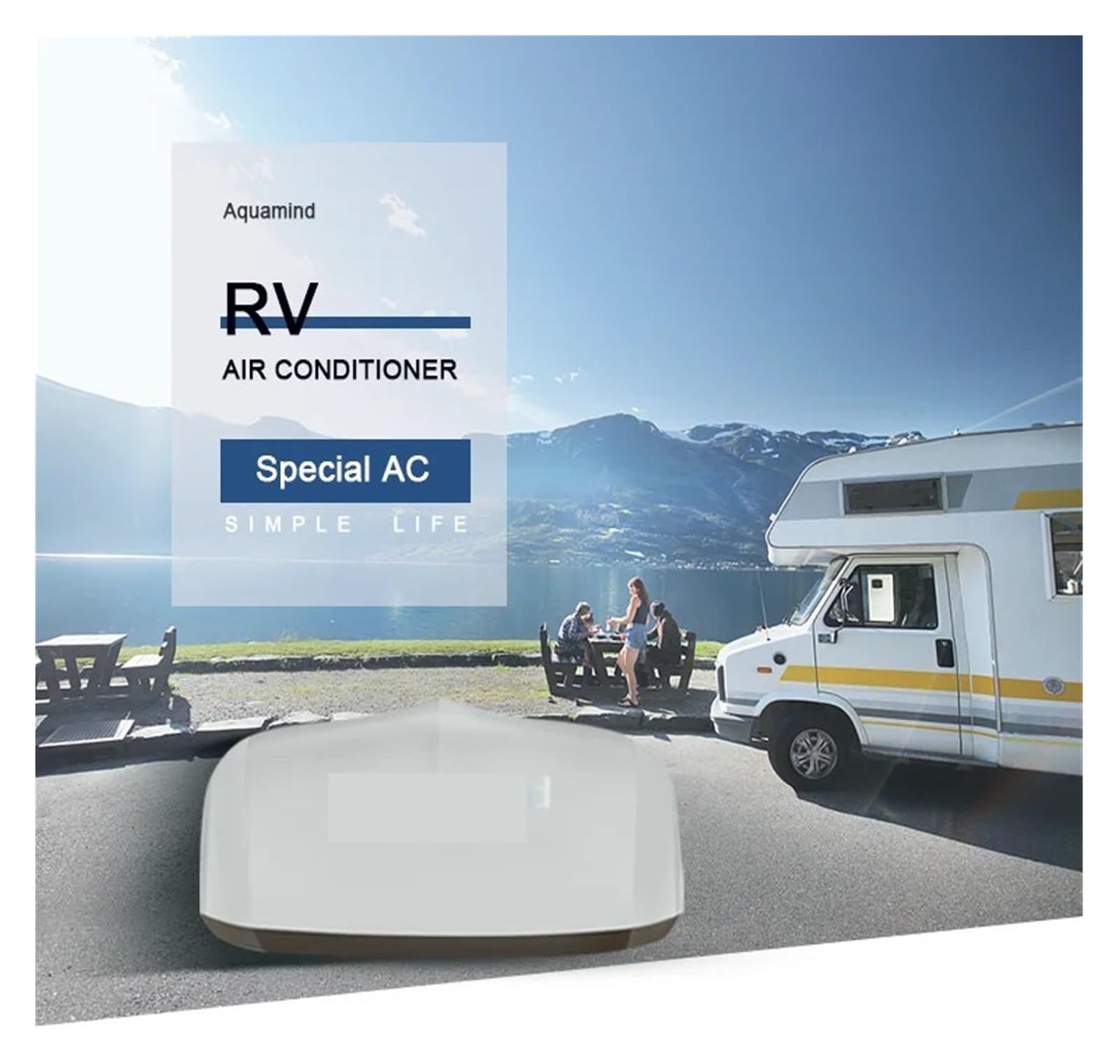 Enfriador De Aire Eléctrico Montado En El Techo, Ventilador CA, Acondicionado For Coche, Caravana, RV, Camión, 12V, 24V Enfriamiento Rápido Funcionamiento Suave(24v)