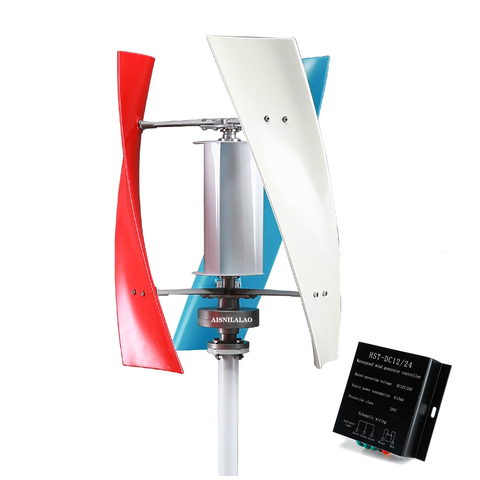 3000W vertikale Achsen-Windkraftanlage, Generator-kleine Windmühle der alternativen Energie-12V-220V freie Energie mit Prüfer, 3 Blätter
