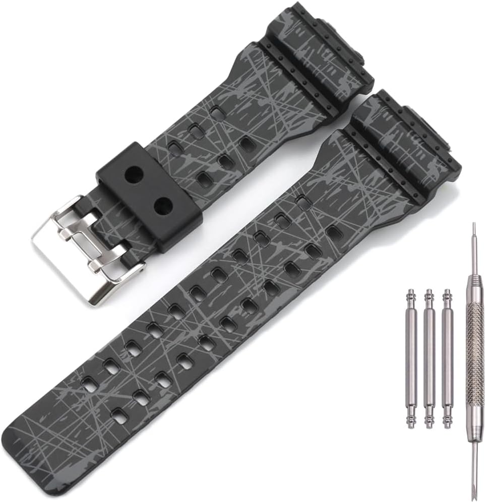 16mm Resin Strap Replacement for G-Shock ga110 ga100 ga120 gd100 g8900 Men's Rubber Watch Band