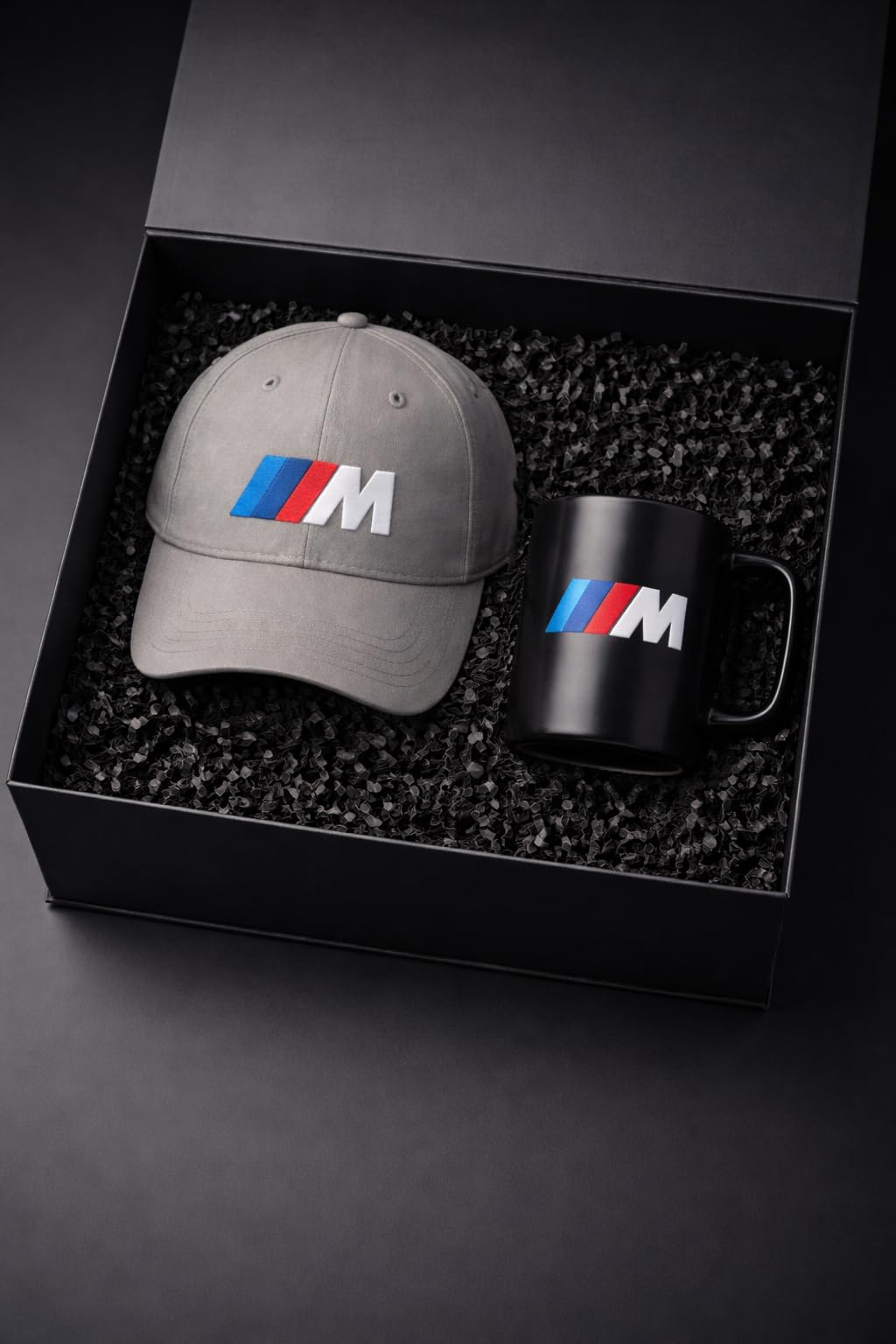 BMW Exklusive Geschenkset Geschenkbox Herren Mütze I Cap I Tasse M Perfomance I Motorsport I Geburtstag Weihnachten I Vatertag I Geschenk-Set