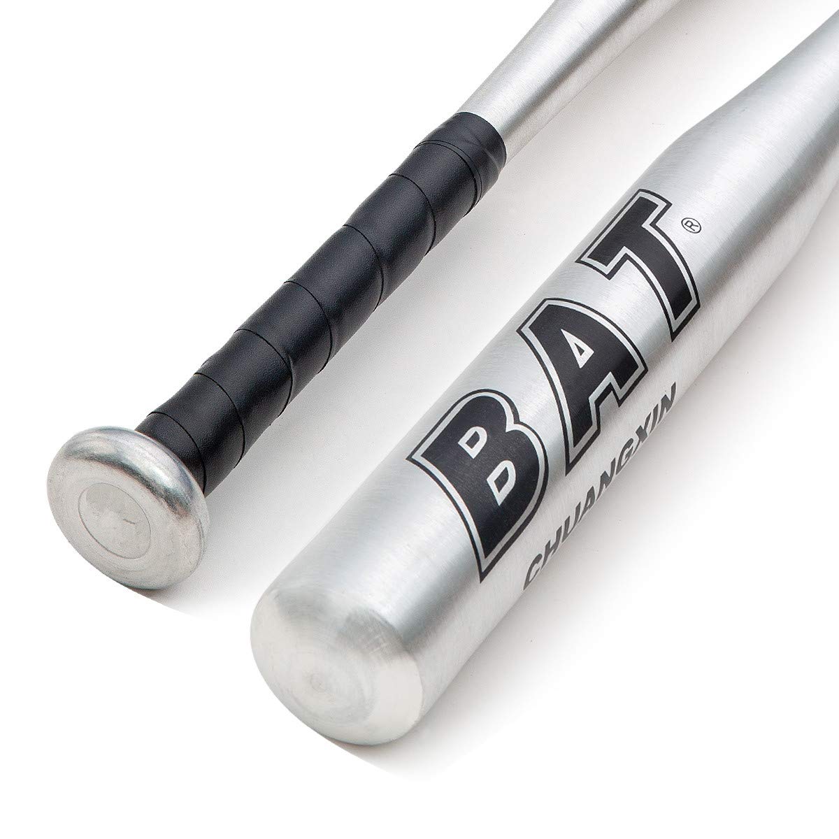 Batte de Baseball Aluminium 34 Pouces Bleu Noir Argent au Choix Batte Base-Ball métal Adulte Pro Léger pour Exercice Joueurs Jeu Homme Femme 86cm de Longueur Solide Durable à la Mode (Argent)