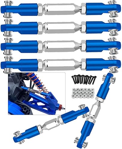 RC Upgrades - Pieza de mejoras para automóvil RC de granito 110 4X4 Mega550, 110 Senton 4X4 Mega550 RC, 6 tensores ajustables de aluminio, eslabones
