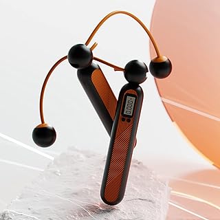 Corda de pular sem corda, corda de pular sem fio contável, corda de pular de contagem digital para treino, Crossfit para treino ao ar livre, adequada para mulheres, crianças e homens fitness