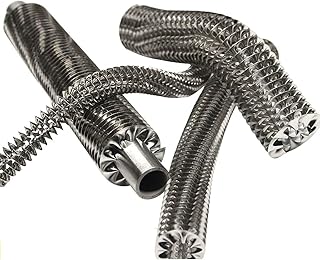 1PCS 1M Stainless Steel Spiral Hollow Fin Heat Sink for Tubular Cooling Tube Heat Conduction Heating Fin Tube Drying Radiator Parts(ID20mm Height 9.5mm)