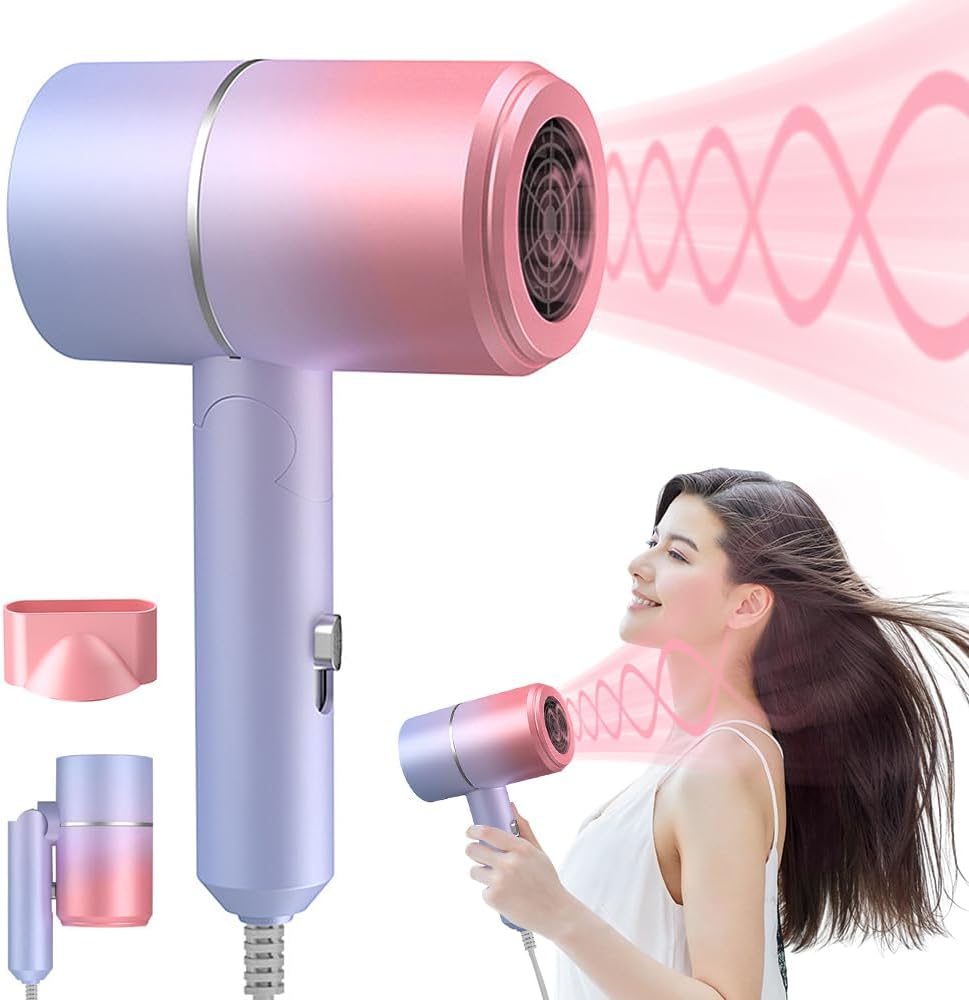 Reisföhn, inklapbaar, inklapbare haardroger, 800 W, reisföhn, 2 instelbare modi met oververhittingsbeveiliging, reishaardroger, klein, stil, inklapbaar, mini-föhn voor reizen, thuis, salon