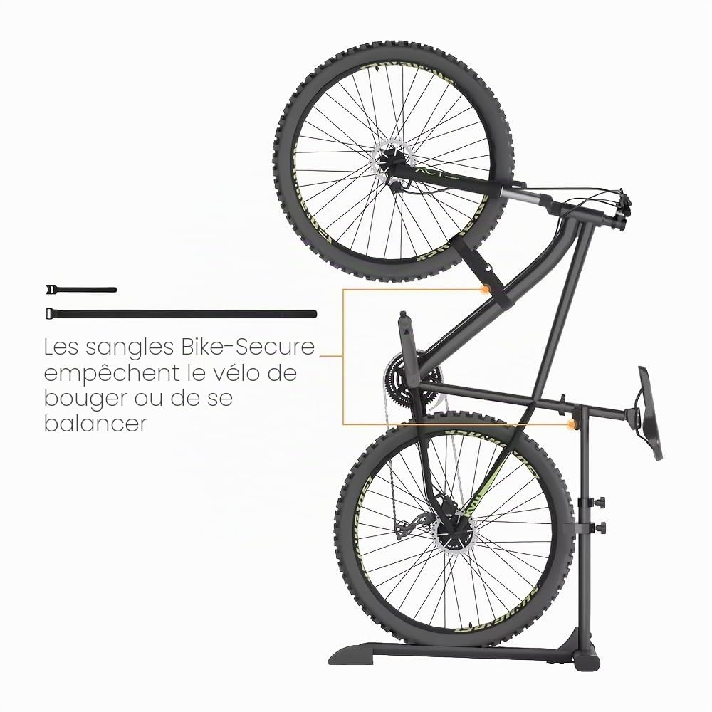 Mimoke Support vertical pour vélo - Support de sol droit pour le rangement des vélos à l'intérieur - Garages et appartements (deux pièces)