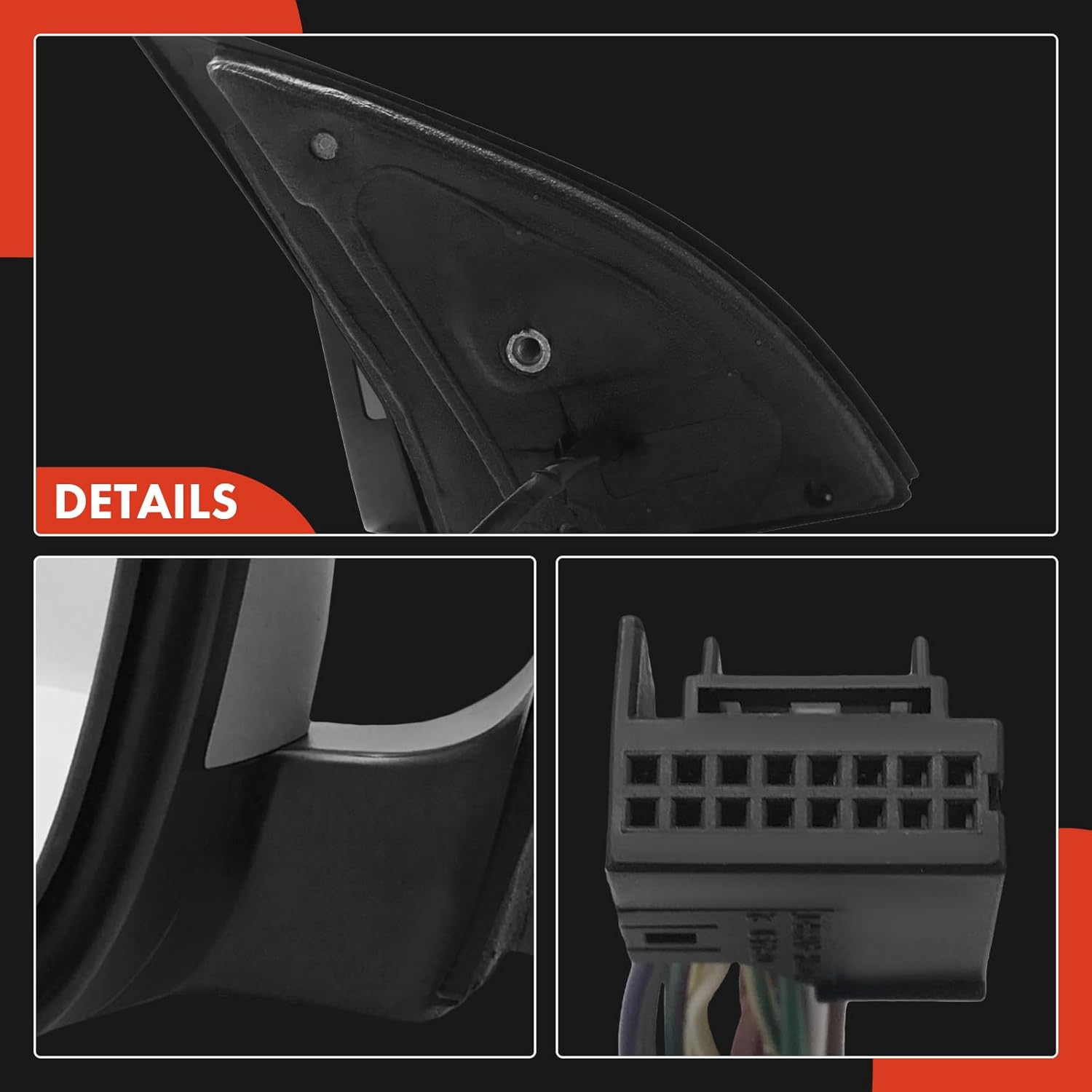 A-Premium Driver Side Power Door Mirror - Compatible with Volkswagen Golf/GTI 2010-2014, Golf R 2012-2013 - Heated Power Folding Black Outside Rear View Mirror w/Turn Signal and Puddle Light