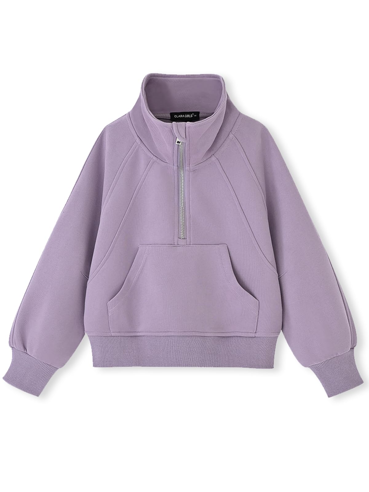 ACESTAR Girls Half Zipper Sweatshirts Long Sleeve Zip Up Pullover Tops for Teen Girls kids Mock Neck Sweater 4-14 Years