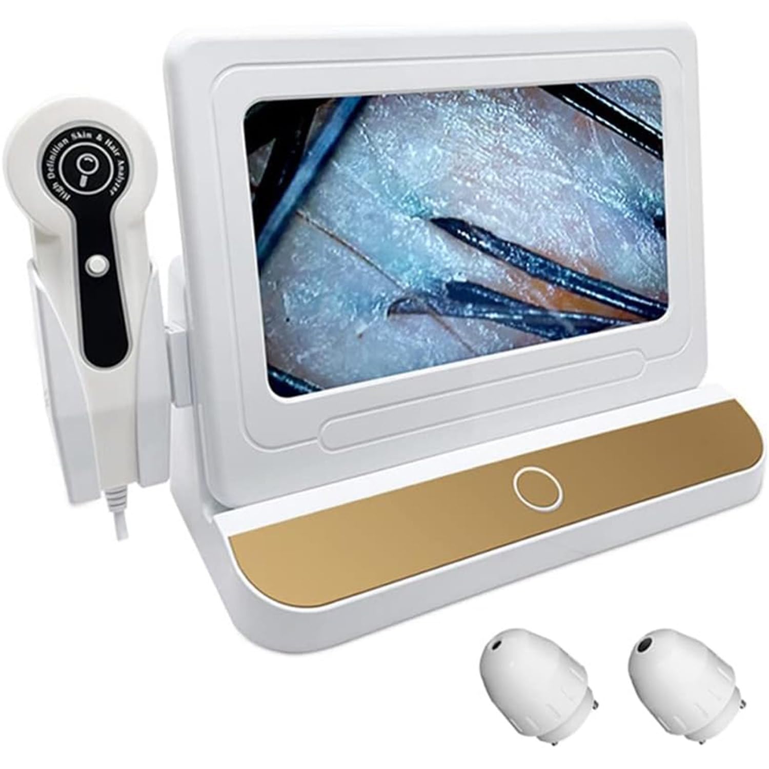 Anxyyds Multicolor Skin Diagnosis Hair Analyzer,10 Inch 50X 200X Lens Scalp Hair Follicle Skin Hair Detector Analyser Machine 100-240V