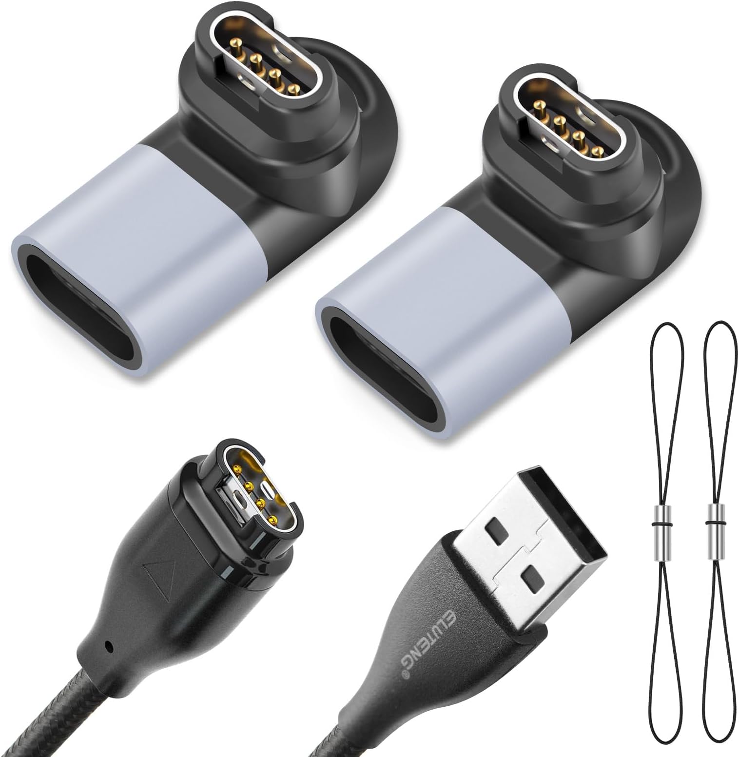 ELUTENG Garmin Watch Charger 2Pcs with TypeC Charger