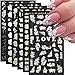 Dornail 6 Blatt 5D Nagelsticker Stereoskopisch Geprägt Nail Art Aufkleber Eingraviert Spitze Blume Schmetterling Nagelaufkleber Nagel Sticker Nageldesign Nail Art Dekoration