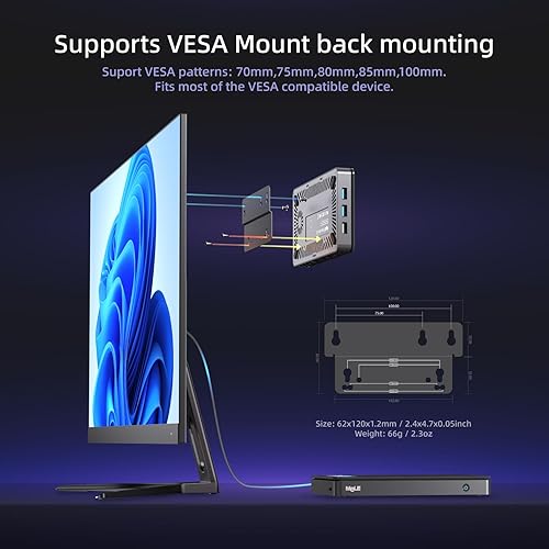 Miniatura 5 de MeLE Mini PC Overclock X2 N95(hasta 3.4 GHz) Alder-Lake 12 generación 16 GB RAM 512 GB Micro computadora de escritorio pequeño para oficina