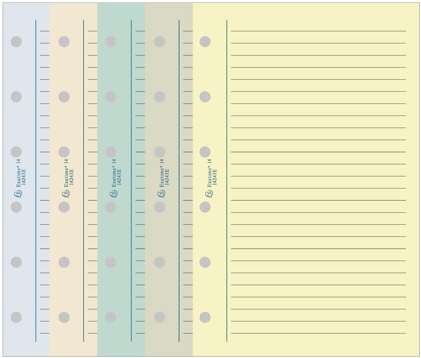 Exacompta 18551Paper Refill for Organiser Random Colour