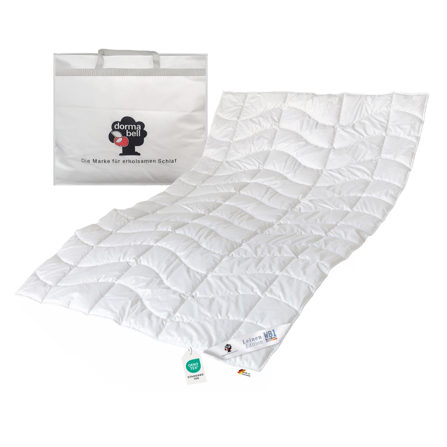 Dormabell Leinen Sommer Bettdecke | Modell: Edition WB1 | leichtes Sommerbett | Größe: 135 x 200cm