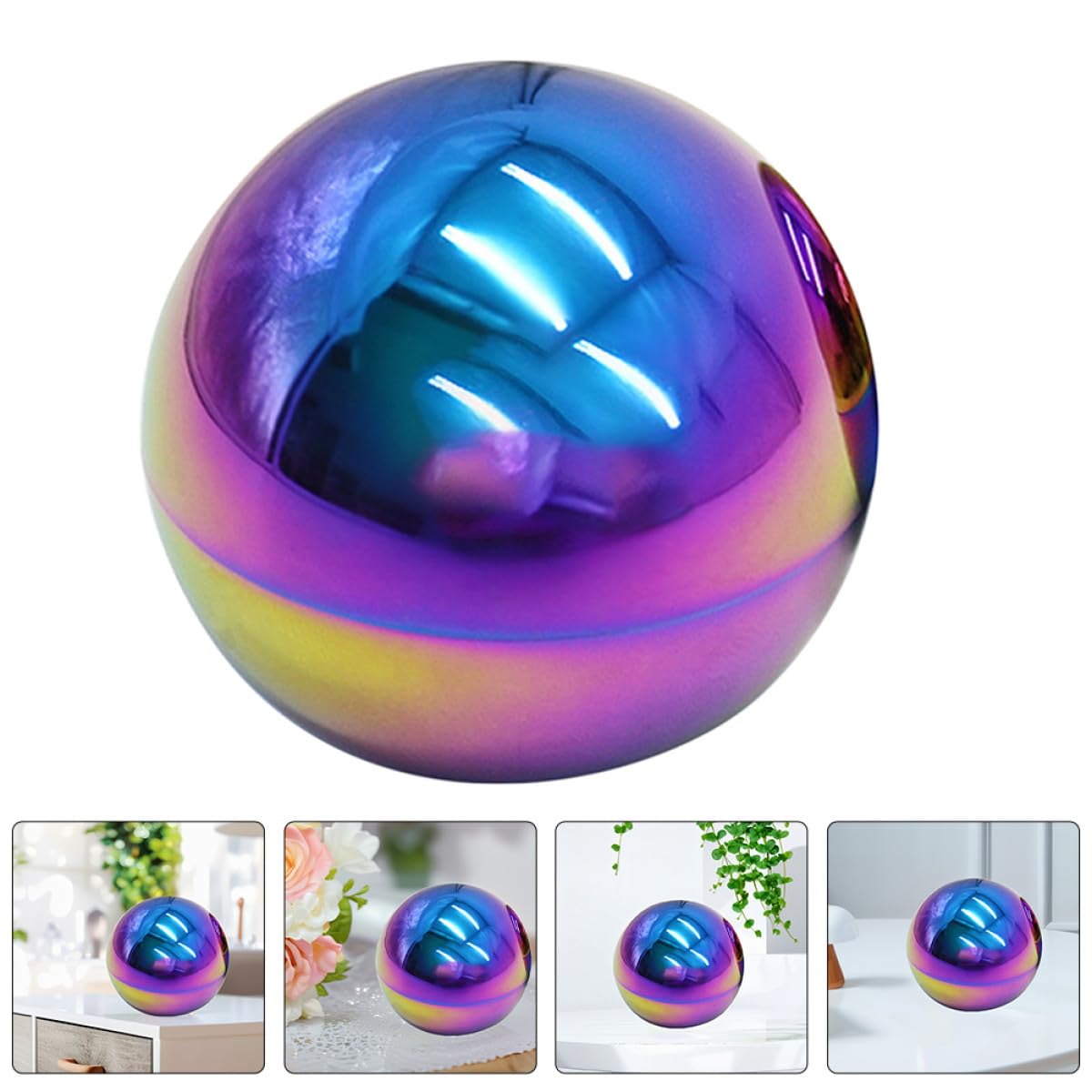 LALAFINA Sfera Riflettente in Acciaio Inox 15 CM, 2 Pezzi, Decorazione per Patio e Giardino Esterno Finitura a Specchio Lucidata