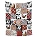 ZOCHOTEN Chicken Throw Blanket Ultra Soft Chicken Blanket for Women Men Chicken Gifts for Chicken Lovers Cute Chicken Printed Plaid Blanket for Couch Bed Outdoor 40