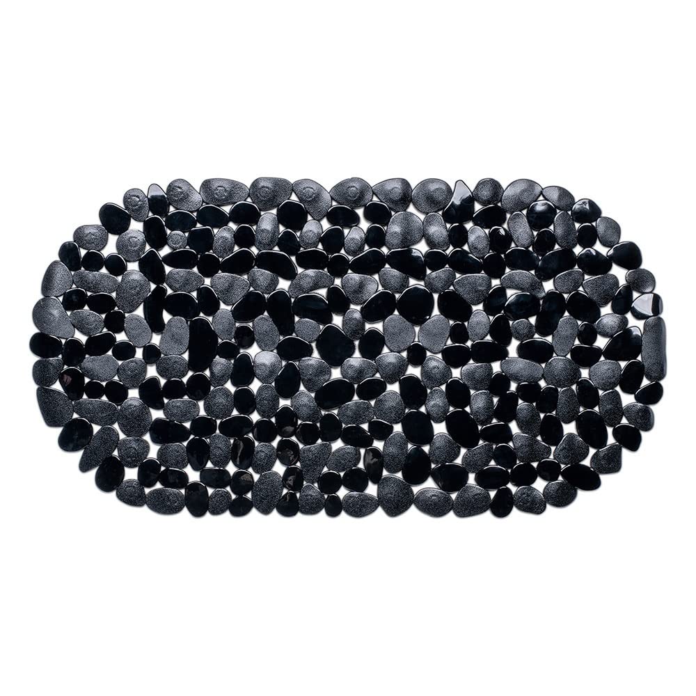 Tapis de bain antidérapant IVOL noir idéal pour douche familiale
