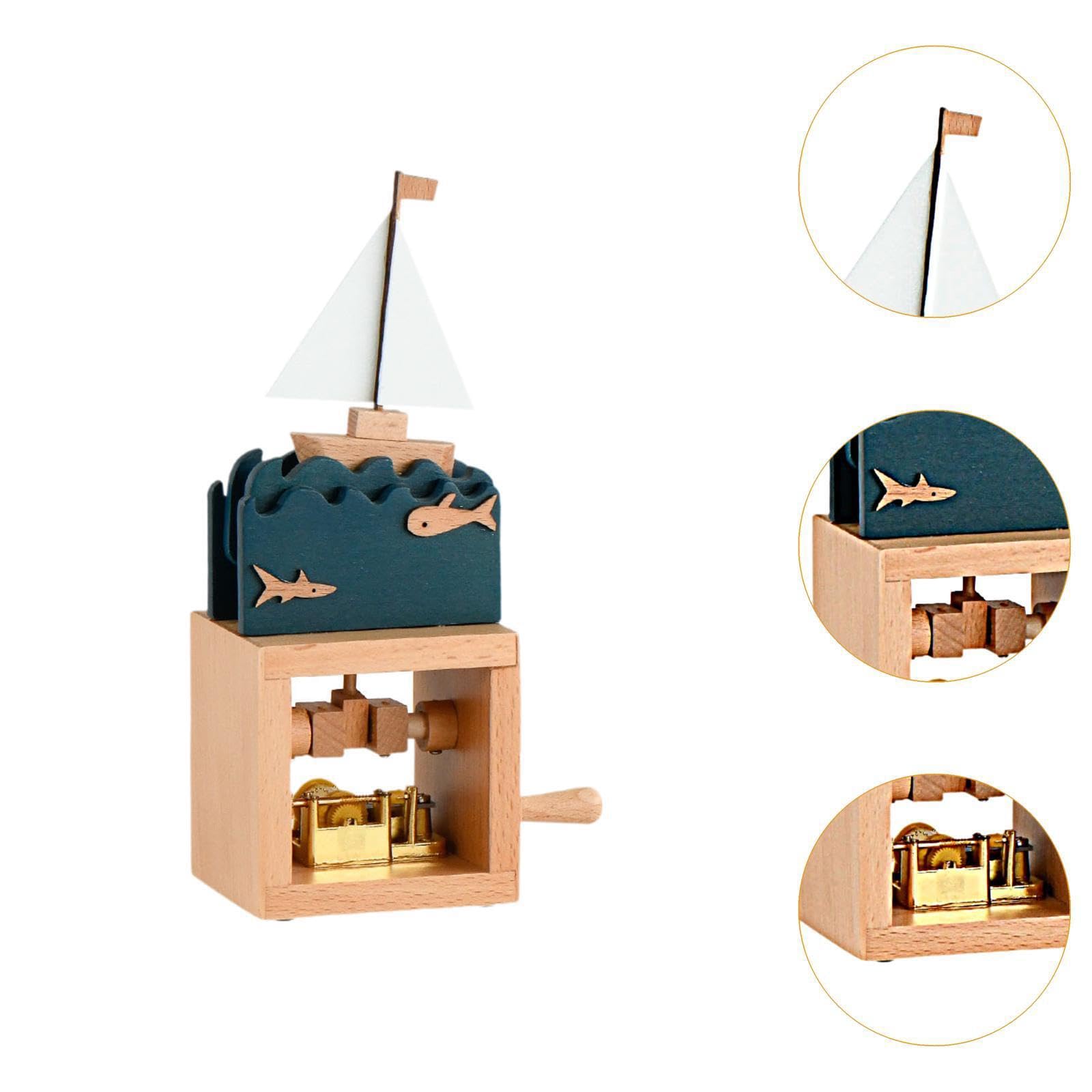 Caja de música Navidad o cumpleaños. Ideal para niños. Melodías Que despiertan alegría. Caja de música de para Madera, Bote