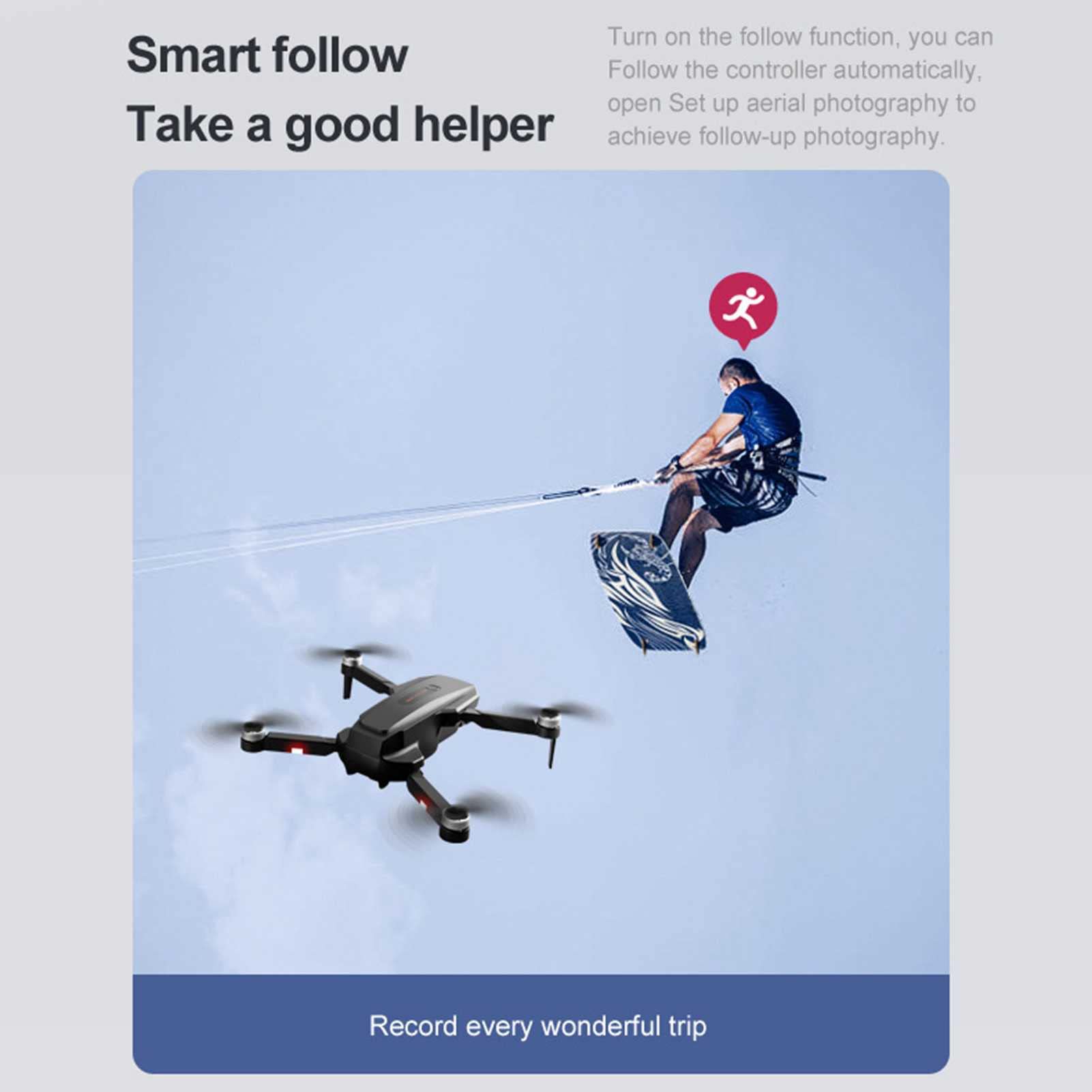 Drony z kamerą dla dorosłych 6K GPS Foldable 5G Quadcopter for Beginners with Optical Flow Positioning Auto Return Home Follow Me Brushless Motor 25 Mins Long Flight Time (Black 2 BATTERIES)