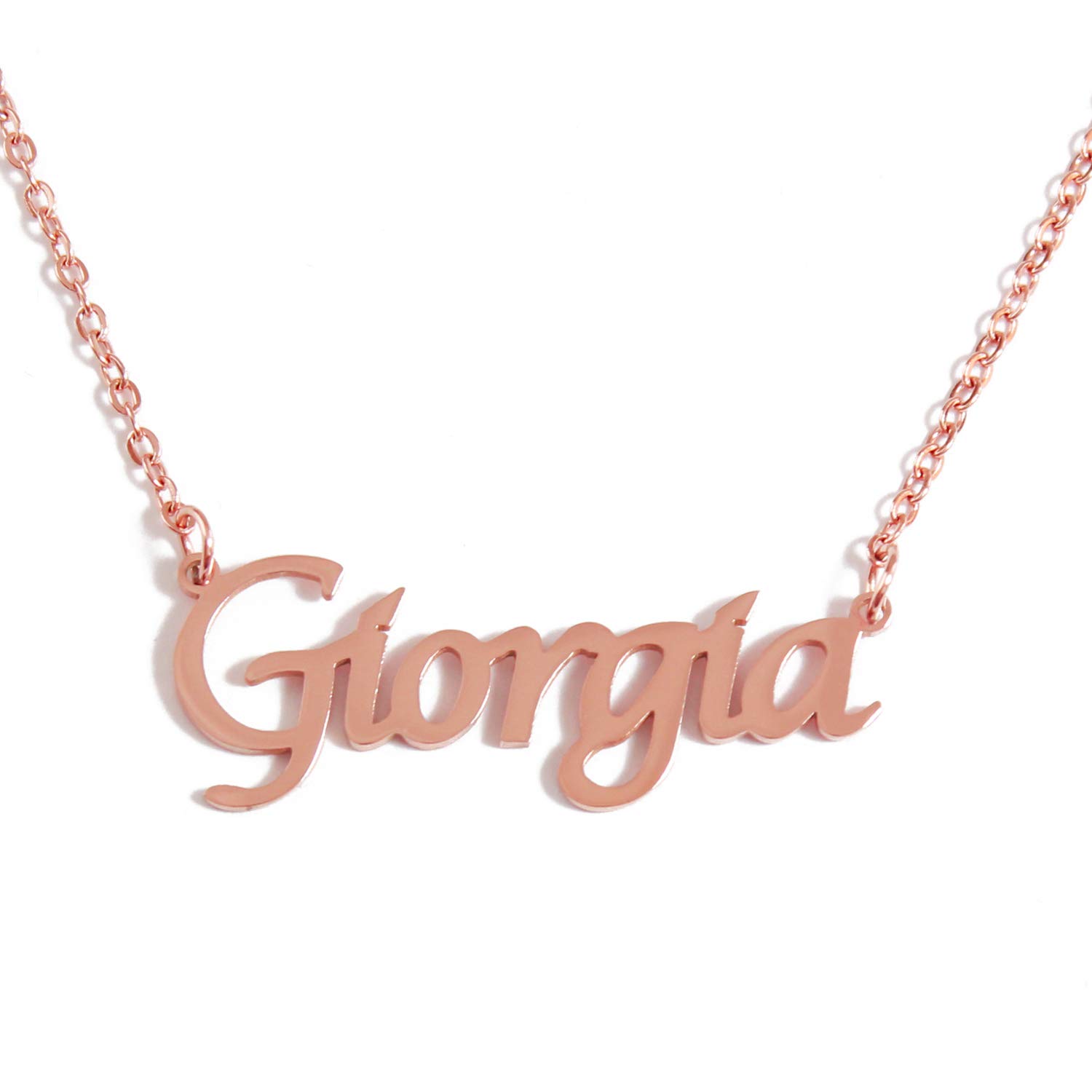 Kigu Giorgia Custom Name Necklace Personalized - 18ct Rose Gold Plated