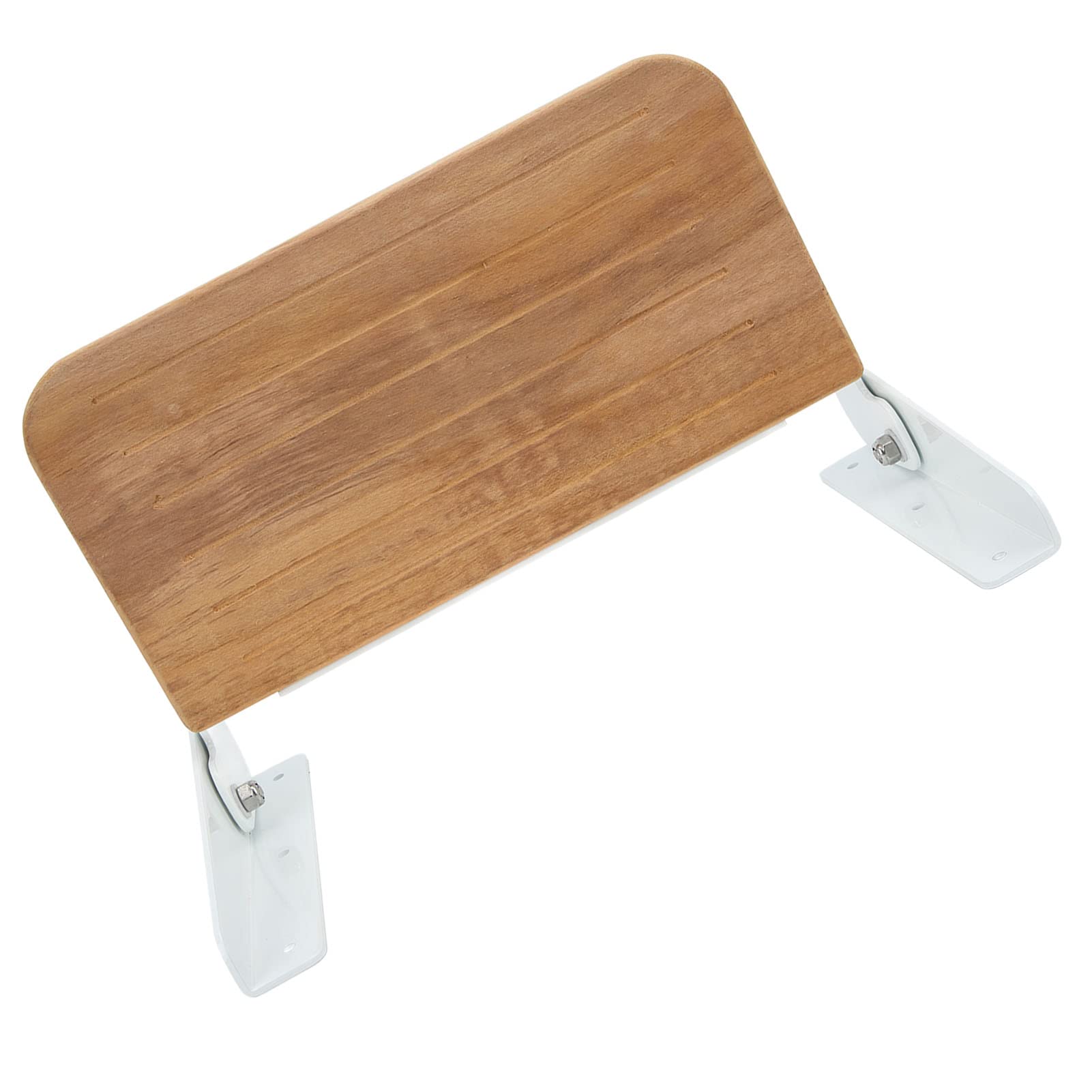 Wall Mounted Shower Seat Teak Wood Folding Footrest Pedal Marine Accessories for Ships Yachts RV Household