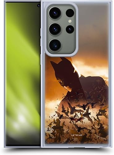 Head Case Designs Funda de gel suave con licencia oficial de Batman Begins protección de grado militar compatible con Samsung Galaxy S23 Ultra 5G
