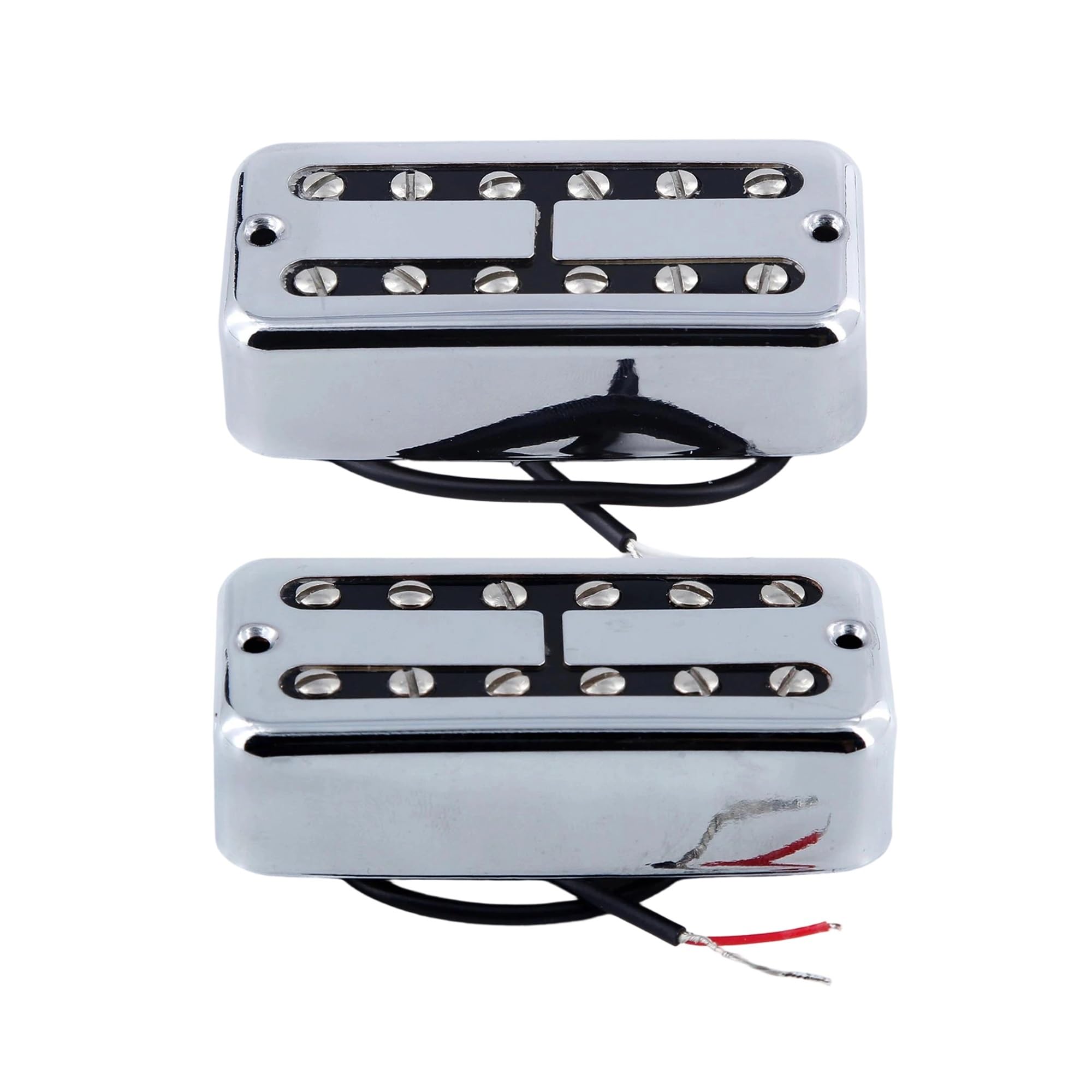 Zestaw Przetworników Alnico 2 Hue Coil Do Gryfu I Mostka Gitary Elektrycznej Przetwornik Do Gitary Elektrycznej(Chrome NB Set)