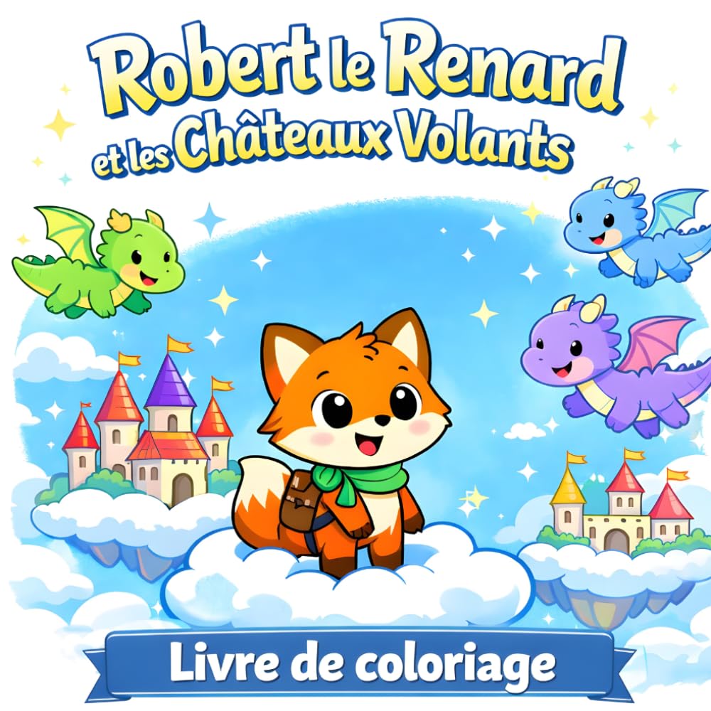 Robert le Renard et les Châteaux Volants - Animaux - Livre de coloriage pour enfants 4-8 ans