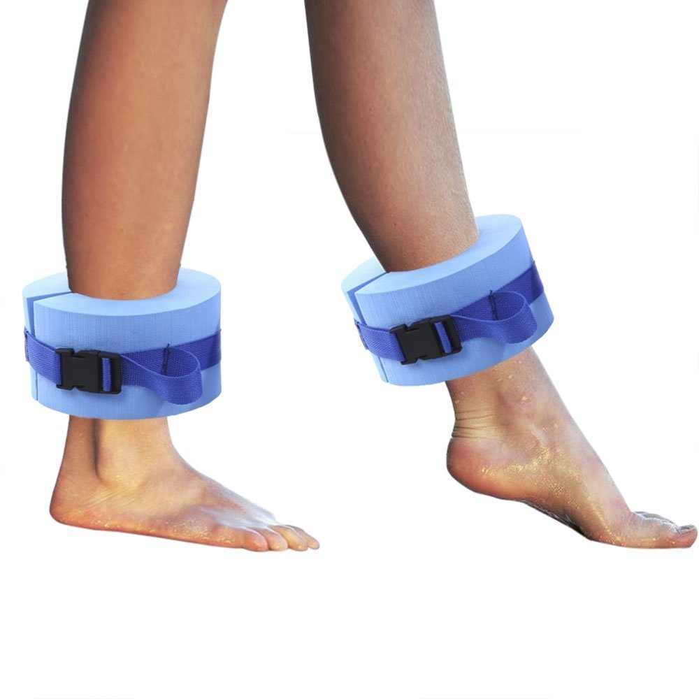 ELECDON Foam Swim Aquatic Cuffs,Exercise Cuffs Water Aerobics Float Ring Fitness Exercise Set, Ankles Arms Belts with Quick Release Buckle for Swim Fitness Training Set of 2