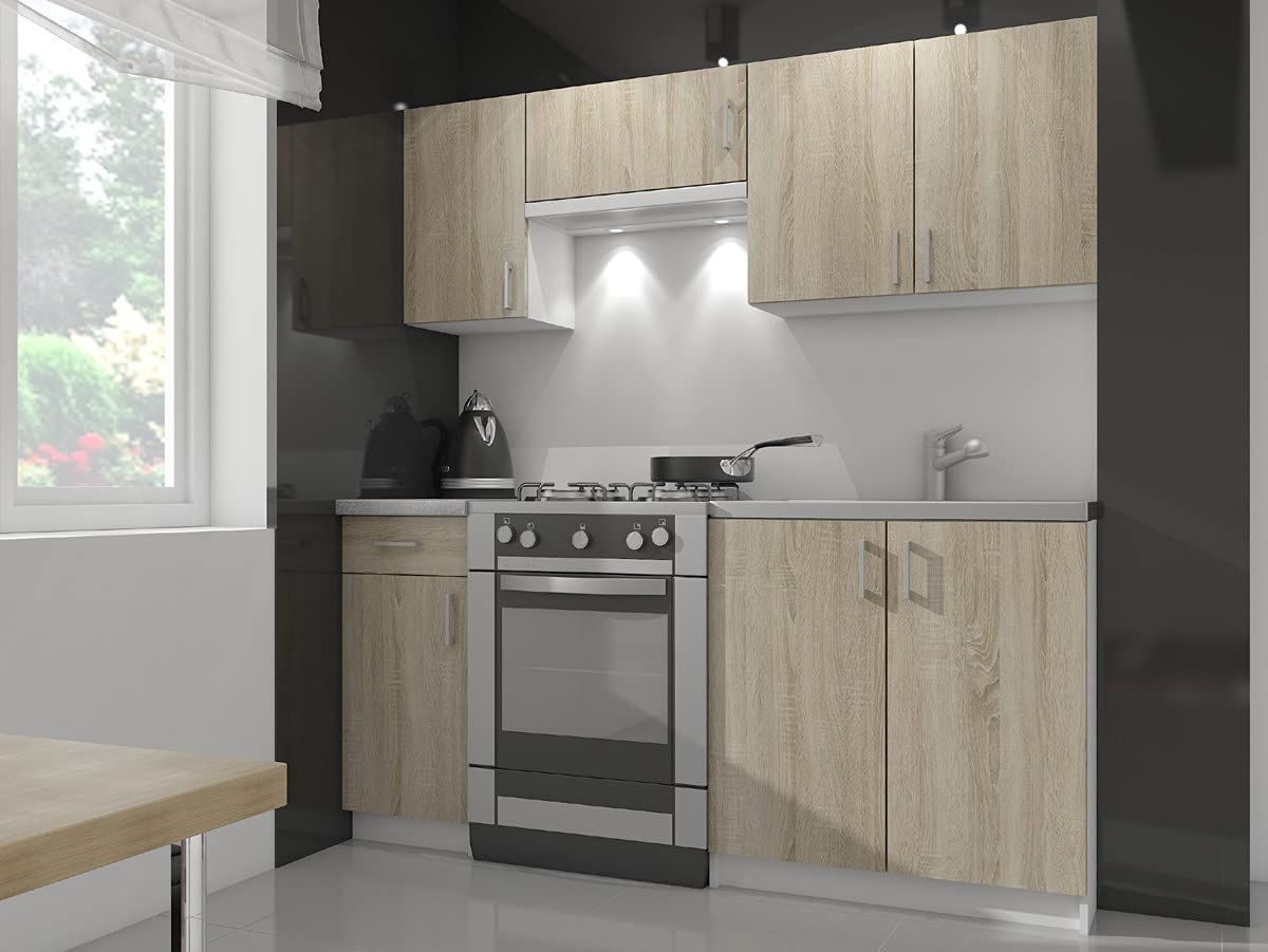 AKORD Mobile da cucina Lima | Mobile cucina con piano di lavoro 82x50 cm | Resistente | Design moderno | Per cucine grandi e piccole | Facile da pulire | Abbinabile ad altri mobili della gamma