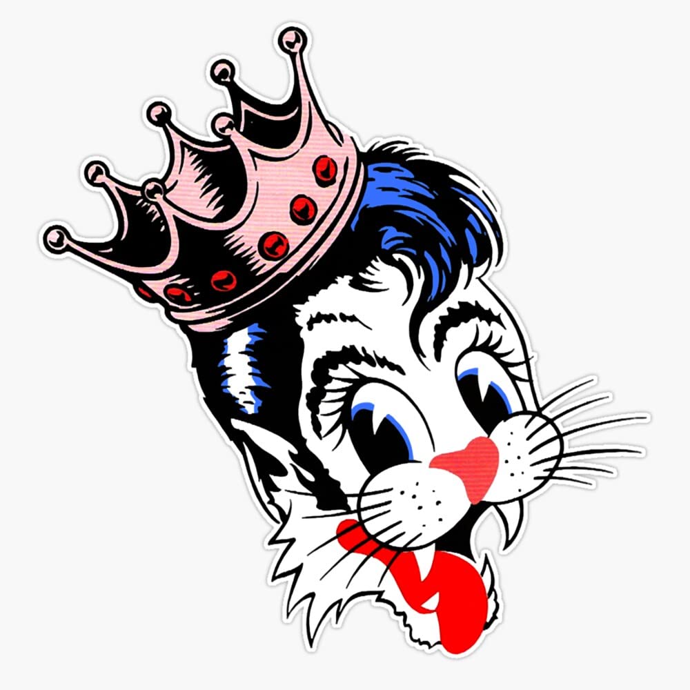 Stray Cats Crown Cute Sticker Bumper Sticker Vinyl Decal 5"