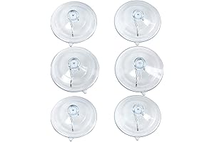 BEADNOVA Suction Cup Hooks 2.5 Inches Suction Cups, Clear Suction Hook for...