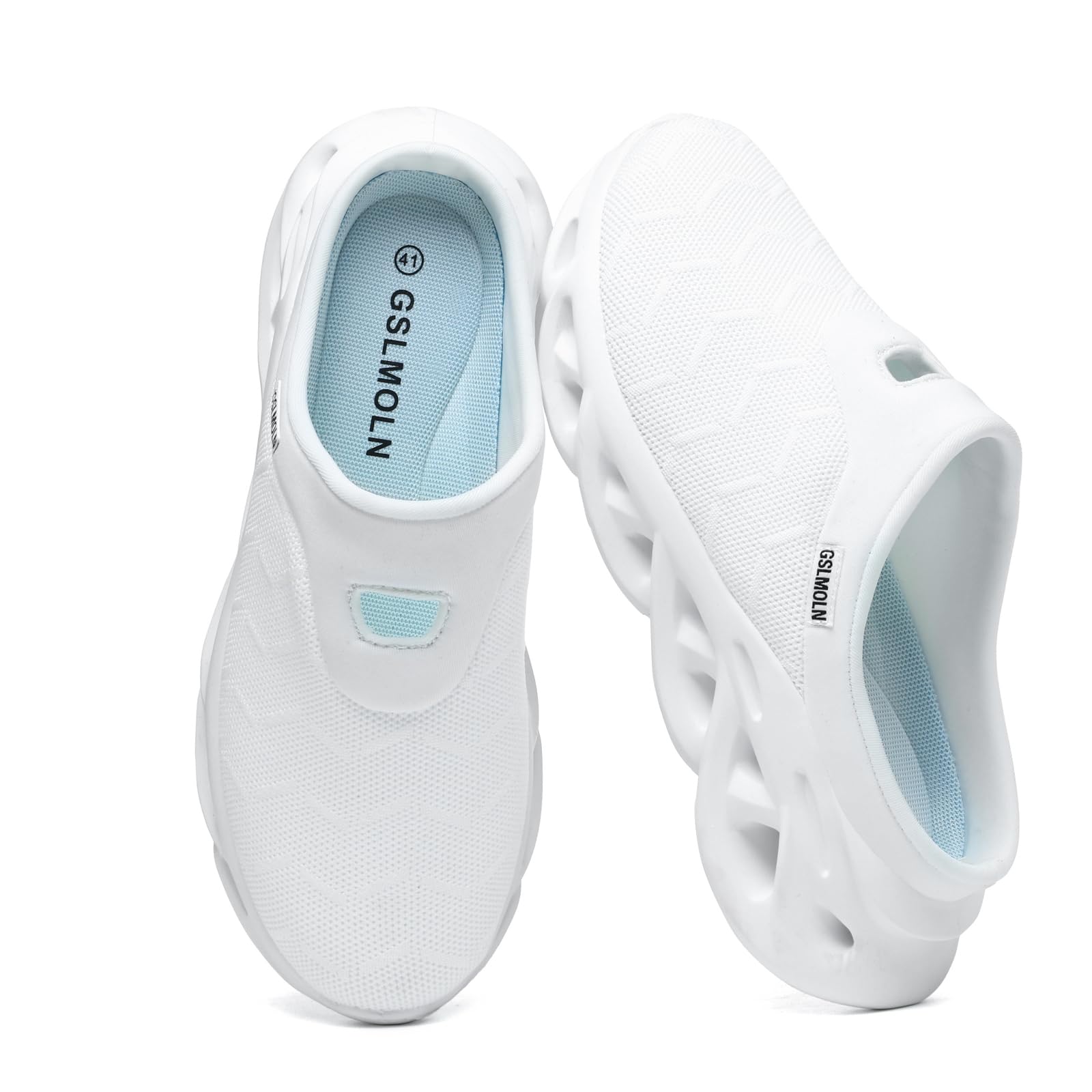 Men Slip On Mules Lightweight Open Back Sneakers Breathable Walking Shoes-image-6