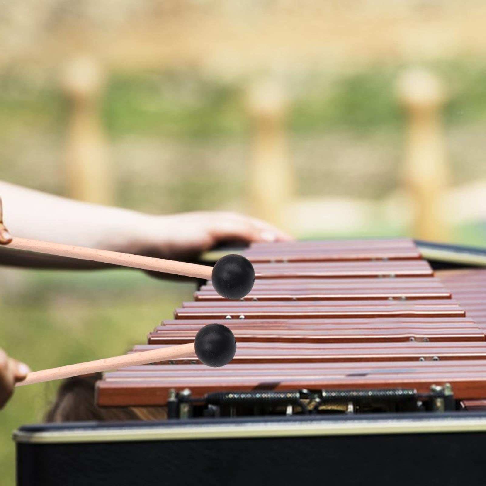 Maillets de percussion en caoutchouc | Maillets de xylophone avec tête en caoutchouc | Baguettes de batterie pour percussion comme tambour de langue, xylophone, carillon, handpan