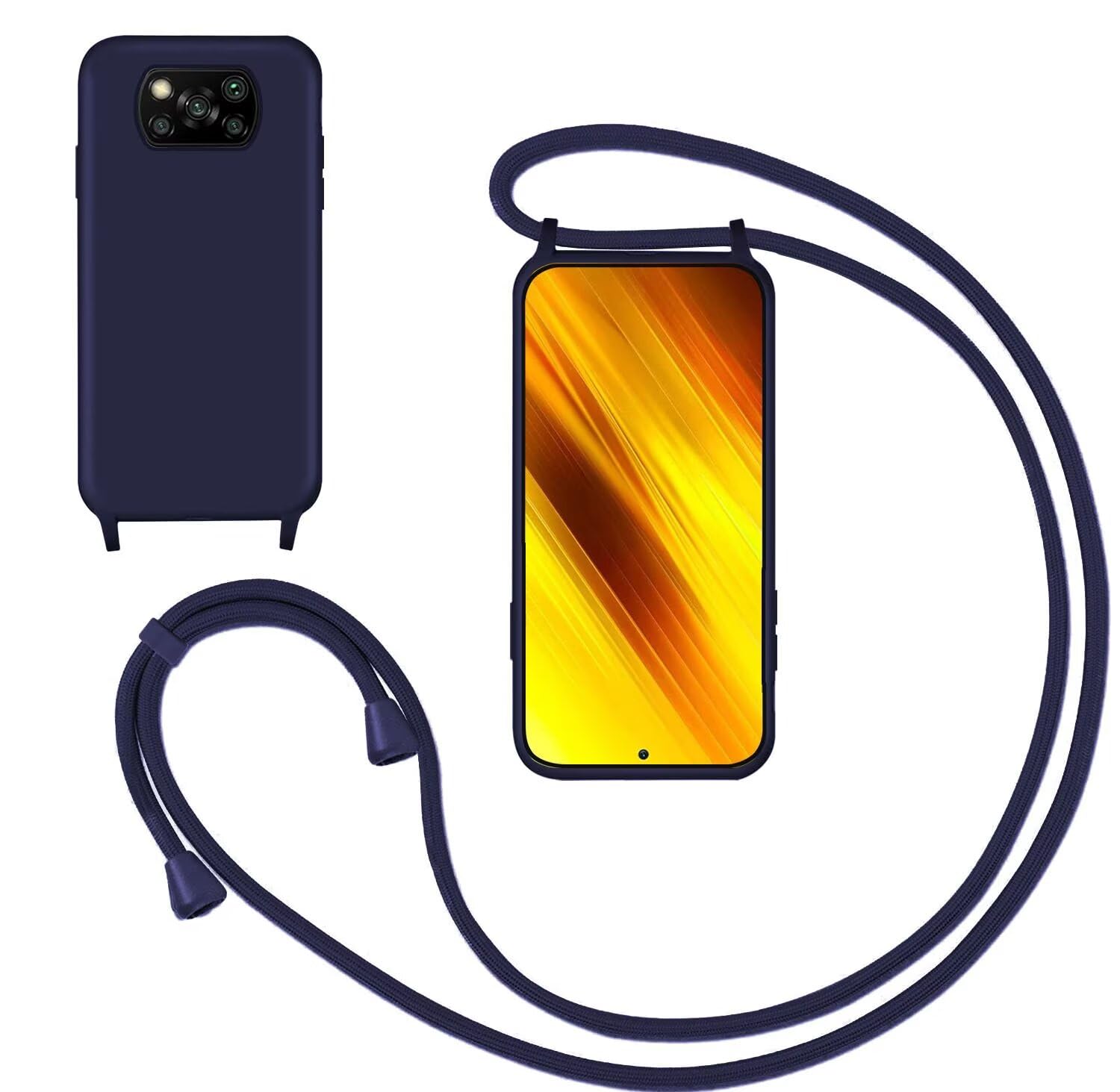 RankOne Custodia per POCO X3 Pro/POCO X3 NFC (6.67 Inches) Cover Morbida in Silicone TPU - Azzurro
