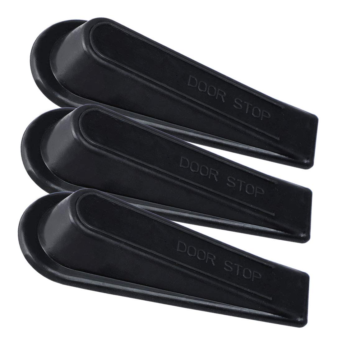 Nvsfzgiyg Nero Door Wedge, Stopper,Rubber Multi-Surface Stop Wedges Gaps - Flexible And Non-Scratching Holder 3Pcs, Black