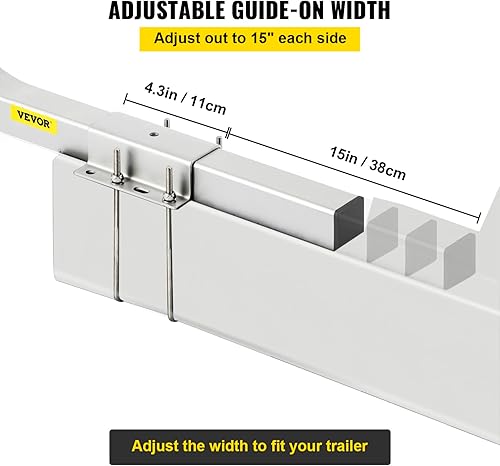 Miniatura 3 de VEVOR Boat Trailer Guide-ons, 40", 2PCS Steel Trailer Post Guide on, Trailer Guides with PVC Pipes, Mounting Hardware Included, for Ski Boat,