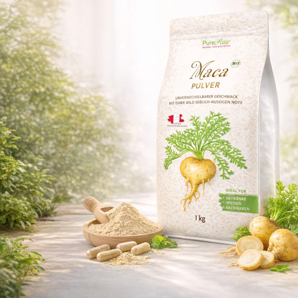 Maca en polvo Mezcla orgánica amarilla, negra, roja y morada (cruda vegana) Raíz de maca 100% pura sin aditivos Superalimento para batidos energéticos Mezcla orgánica en polvo de raíz de maca