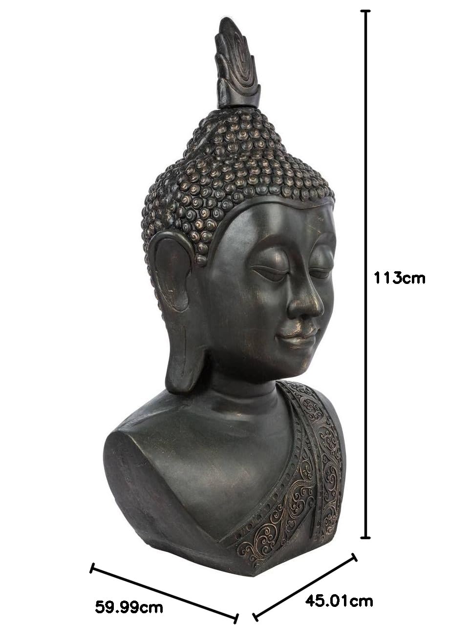 Atmosphera - Statue Bouddha - Noir H113 cm