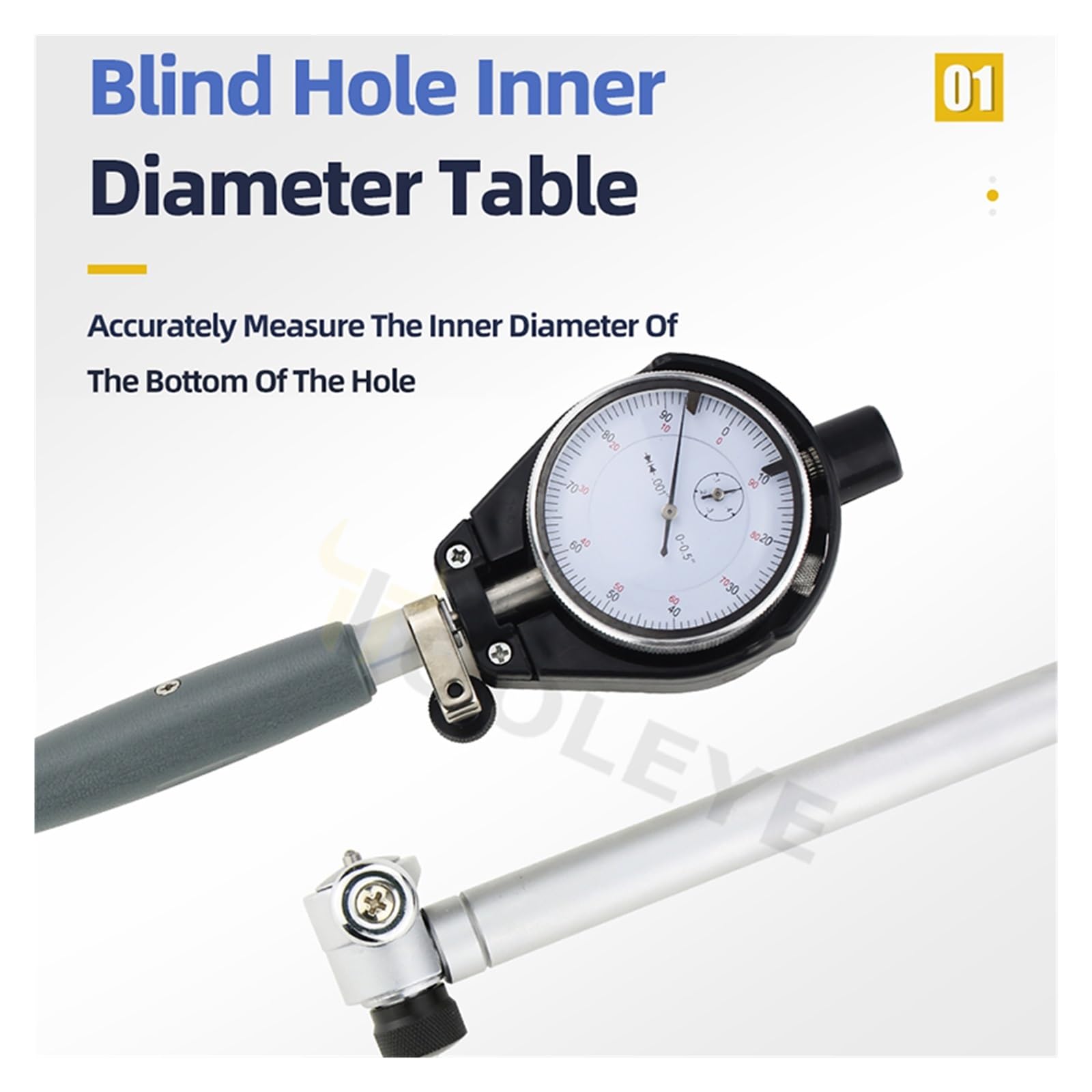 2 "-6" Zoll Zifferblatt Bohrung Gauge Messuhr Innendurchmesser Messstab Tiefloch Messwerkzeuge Sonde 18-35-50-160mm,Präzise Kalibrierung(18-35mm Red Dial)